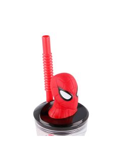 Spiderman kop med sugerør 3D 