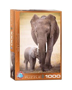 Elephant & Baby puslespil 1000 brikker