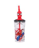 Spiderman kop med sugerør 3D 